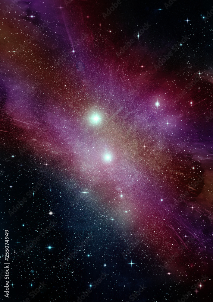 Naklejka premium galaxy in a free space