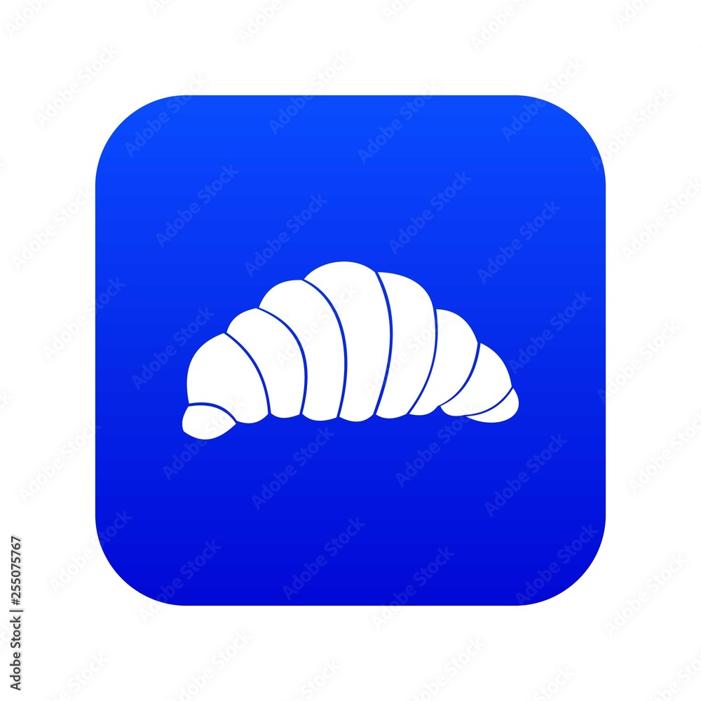Croissant icon digital blue for any design isolated on white vector illustration Croissant icon digital blue for any design isolated on white vector illustration