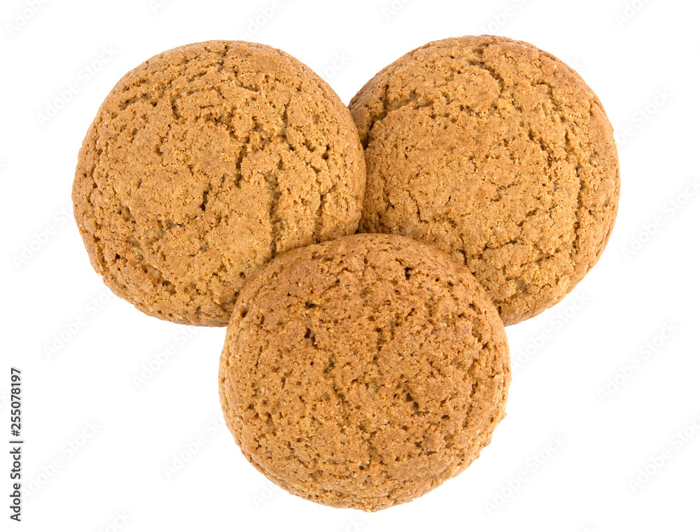 oat cookies on white background oat cookies on white background