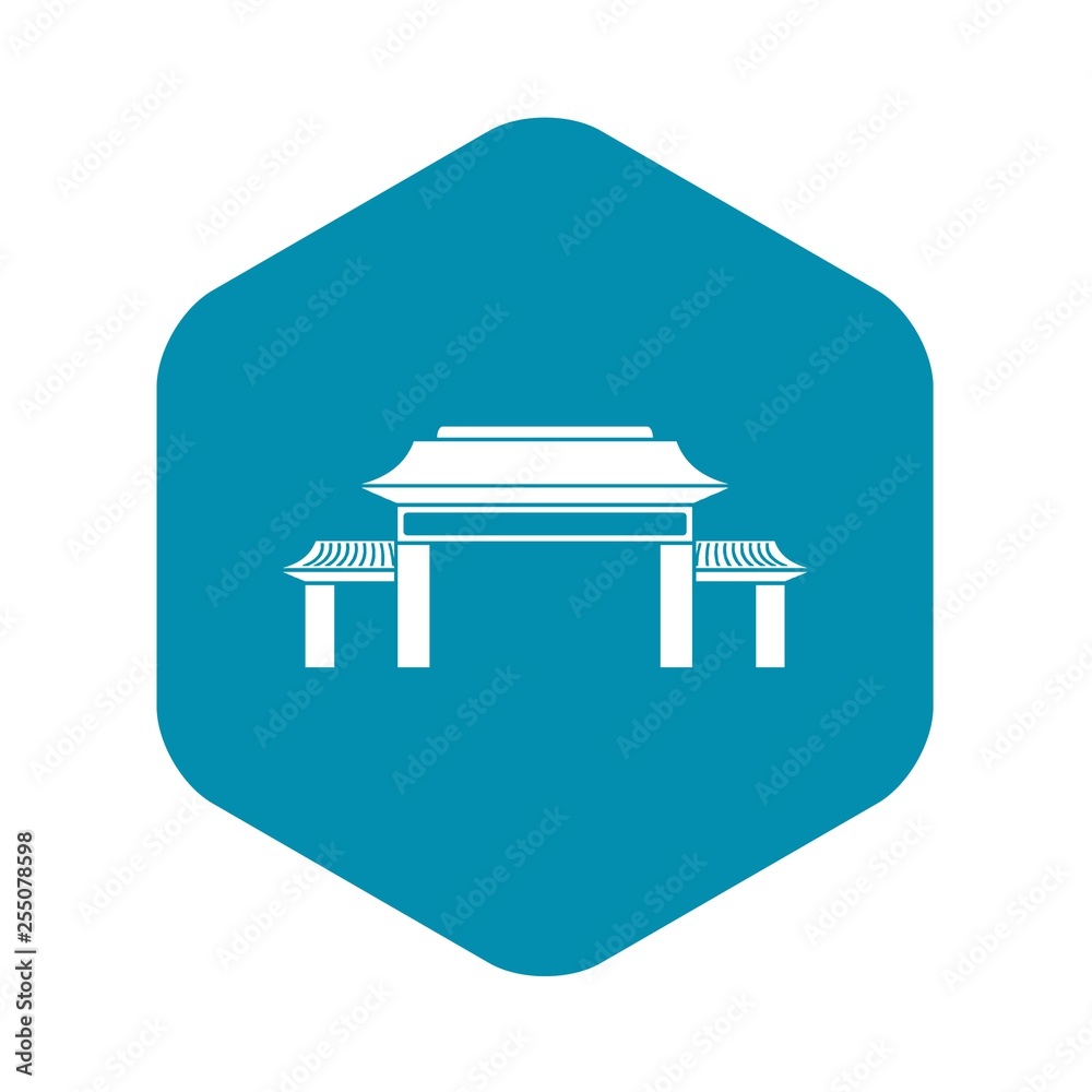 Pagoda icon in simple style isolated vector illustration. Building symbol Pagoda icon in simple style isolated vector illustration. Building symbol