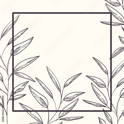 square frame with spring leafs