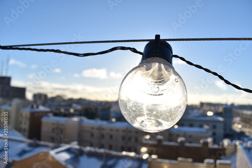 old street lamp in the city