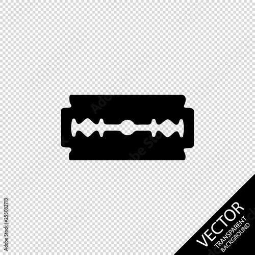Razor Blade Silhouette - Vector Illustration - Isolated On Transparent Blackground