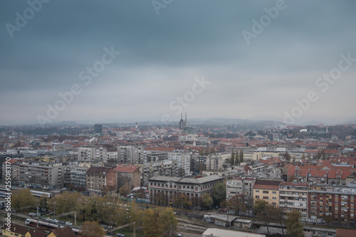 City view from above, cityscape of capital city Croatia, Zagreb © Danijel