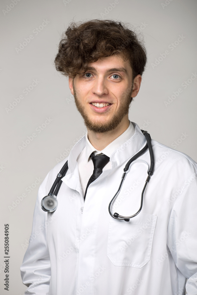 Portrait of confident young smiling medical doctor with sthetoscope Portrait of confident young smiling medical doctor with sthetoscope