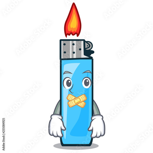 Silent plastic lighters above tables cartoon wood