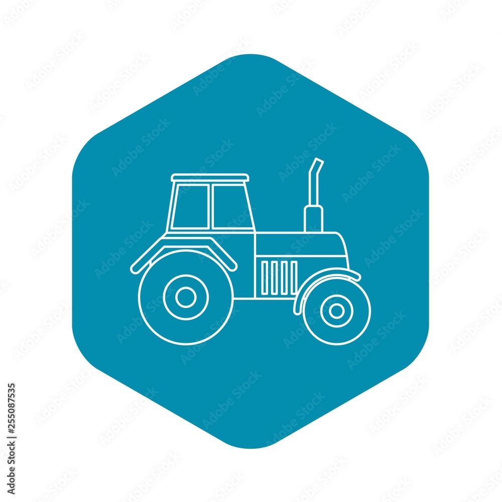 Tractor icon. Outline illustration of tractor vector icon for web design