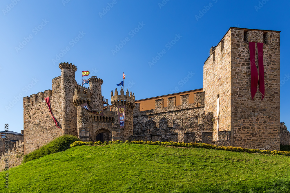 Obraz premium Ponferrada, Spain. Castle of the Templars, XII - XV centuries