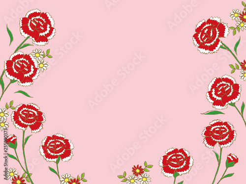 母の日イメージ　背景イラスト