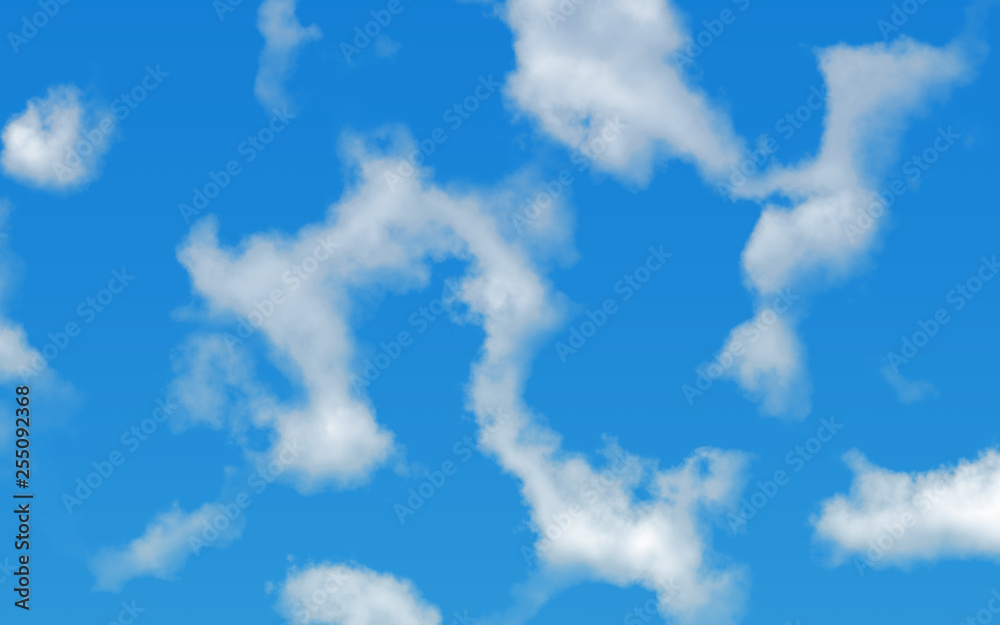Cloudy blue sky - white clouds Cloudy blue sky - white clouds