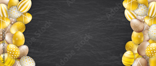 Golden Easter Eggs Blackboard Centre