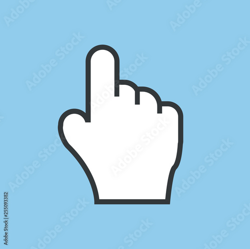 hand icon line vector