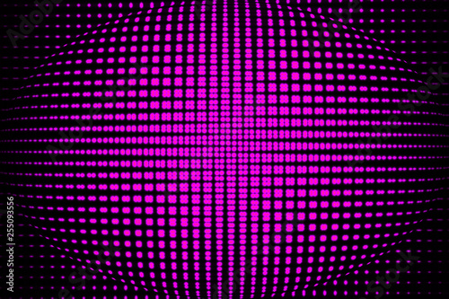 Bright purple neon glow flux effect lines. Dynamic motion. Shiny particles. Design template illustration