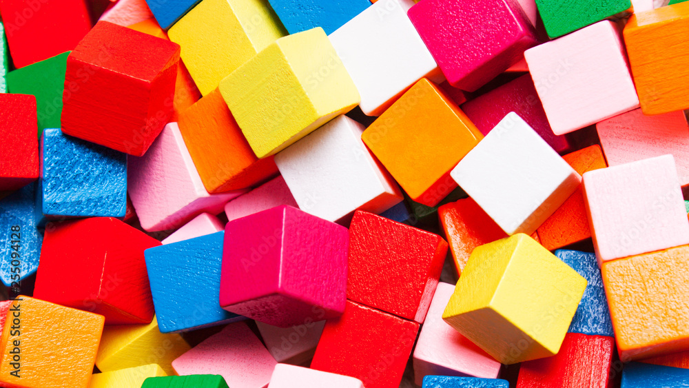 Abstract background. Color cubes close-up. Abstract background. Color cubes close-up.