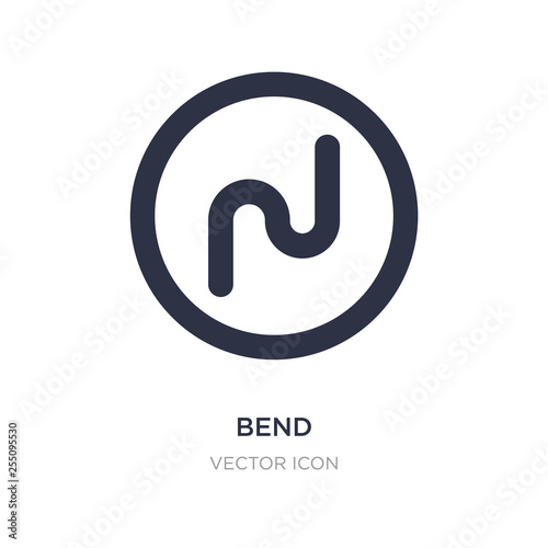 bend icon on white background. Simple element illustration from Alert concept.