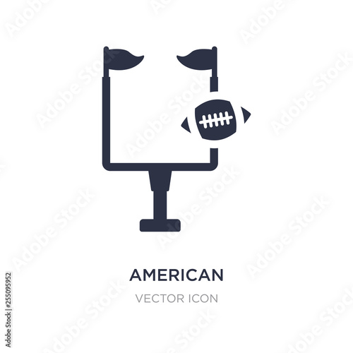 american football goal icon on white background. Simple element illustration from American football concept.