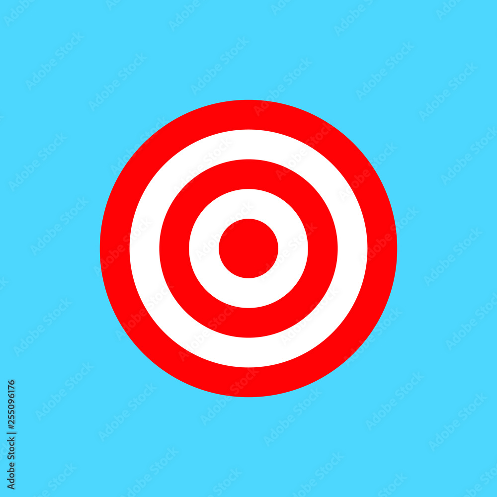 Bullseye target or arrow target flat vector icon for apps and websites Bullseye target or arrow target flat vector icon for apps and websites