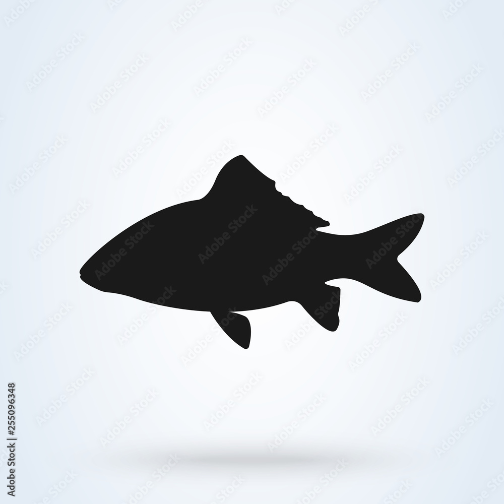 Fish icon vector. isolated on white background Fish icon vector. isolated on white background