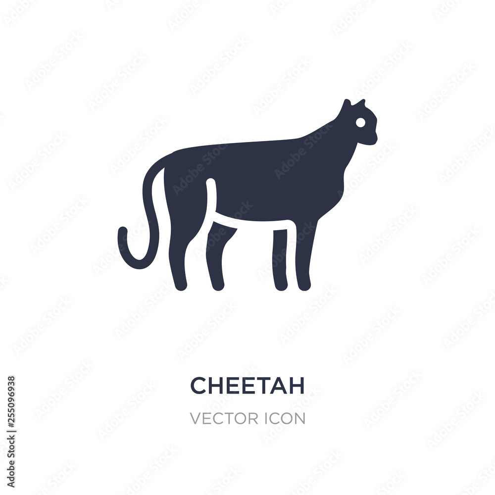cheetah icon on white background. Simple element illustration from Animals concept.