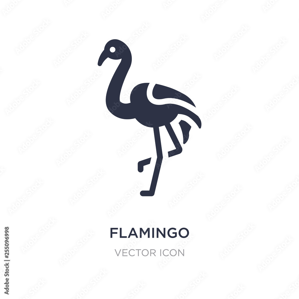 flamingo icon on white background. Simple element illustration from Animals concept.