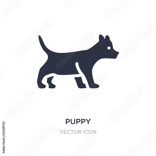 puppy icon on white background. Simple element illustration from Animals concept.