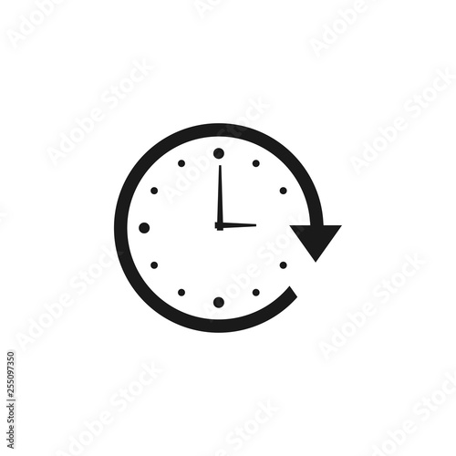 Work hours icon design template vector isolated