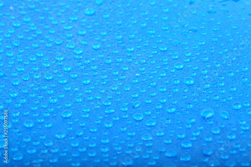 Drops on blue background