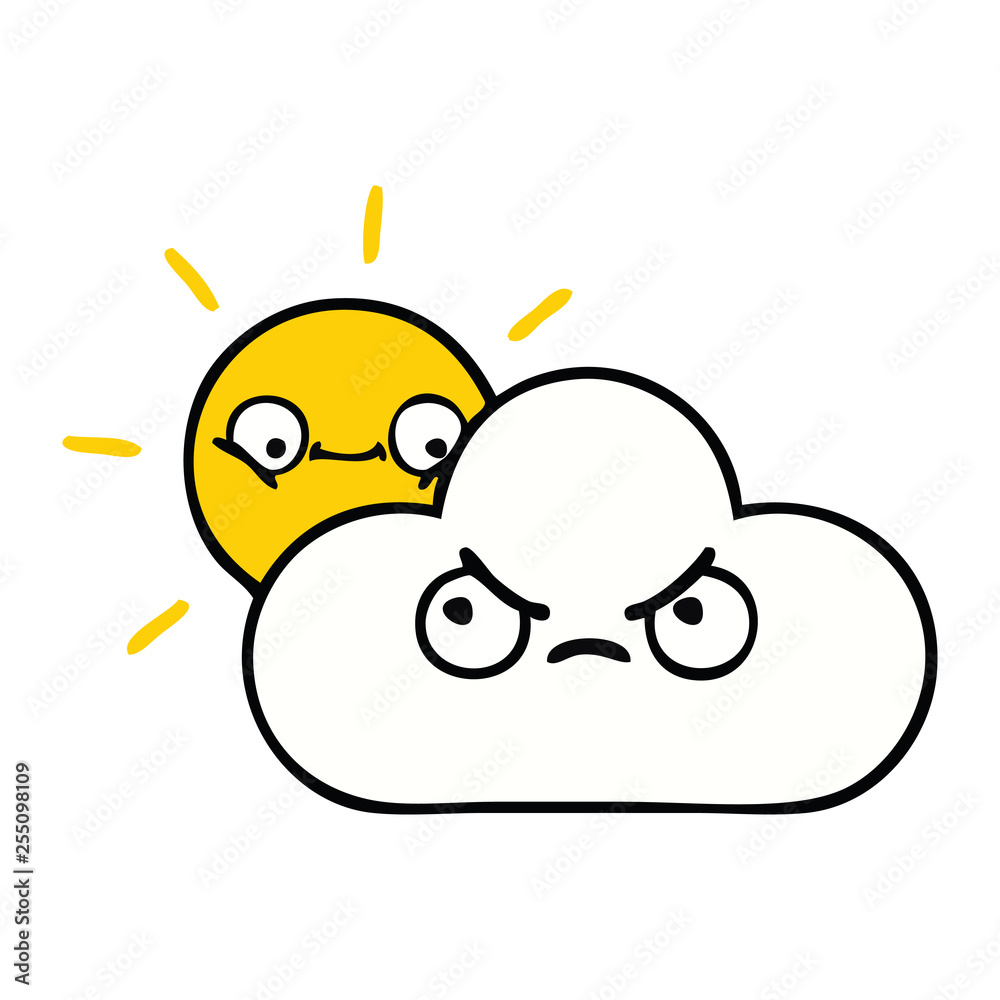 cute cartoon sunshine and cloud cute cartoon sunshine and cloud