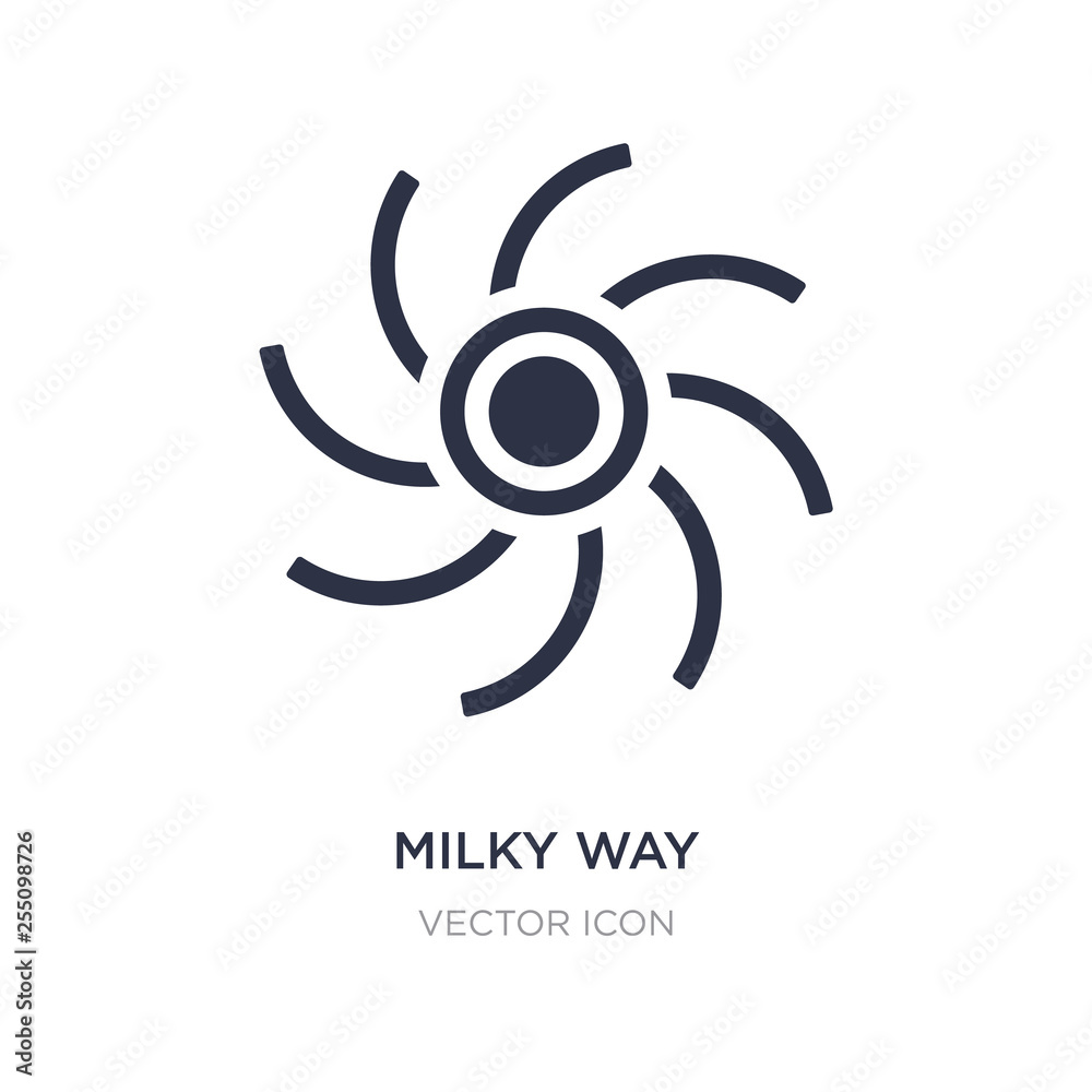 milky way icon on white background. Simple element illustration from Astronomy concept. milky way icon on white background. Simple element illustration from Astronomy concept.