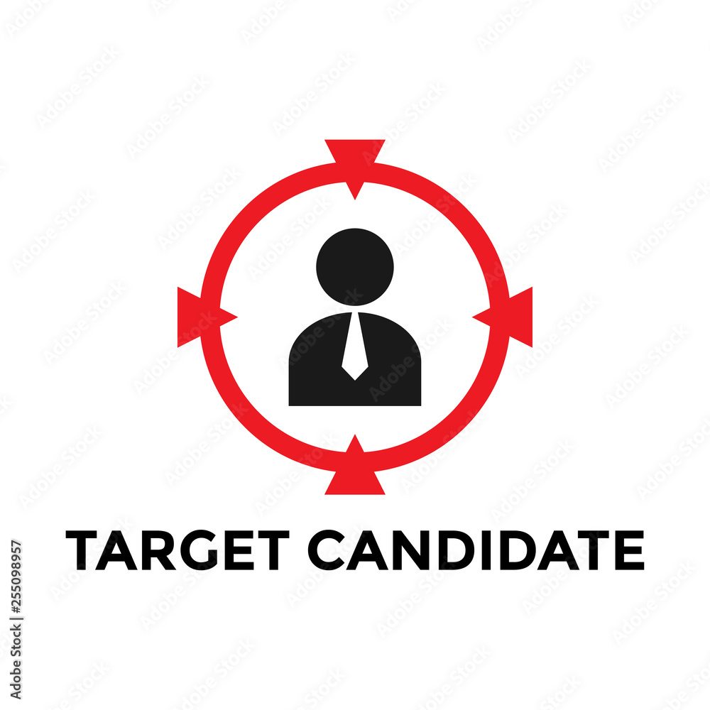 Target employee icon design template vector isolated