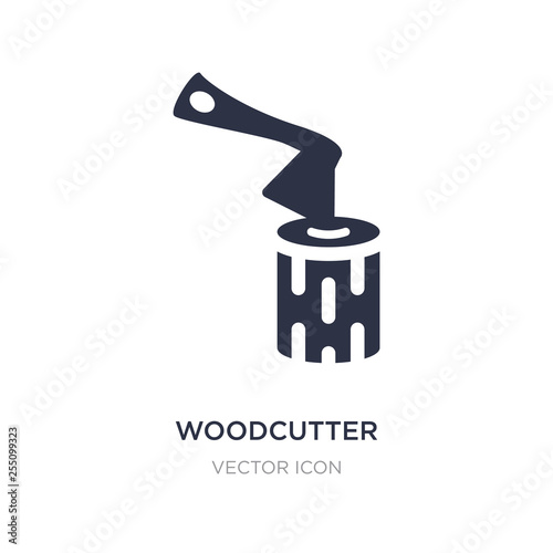 woodcutter icon on white background. Simple element illustration from Autumn concept.
