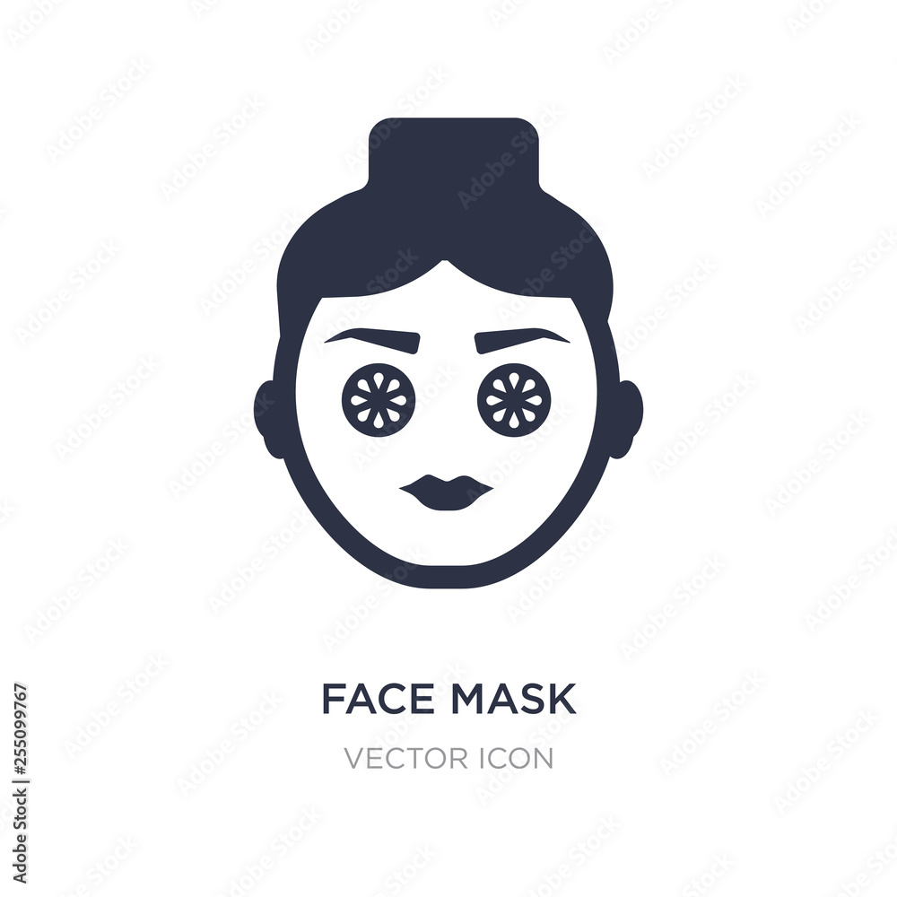 face mask icon on white background. Simple element illustration from Beauty concept.