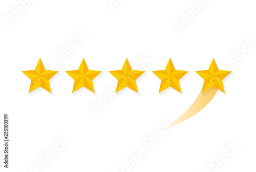 Star rating. Vector illustration flat design.