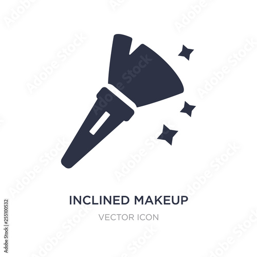 inclined makeup brush icon on white background. Simple element illustration from Beauty concept.
