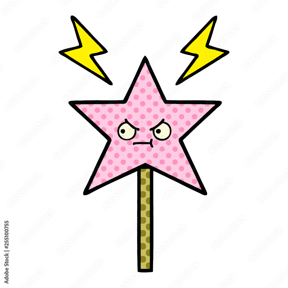 comic book style cartoon magic wand comic book style cartoon magic wand