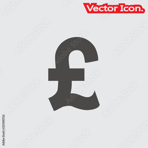 pound sterling cashier. Icon isolated sign symbol and flat style for app, web and digital design. Vector illustration.