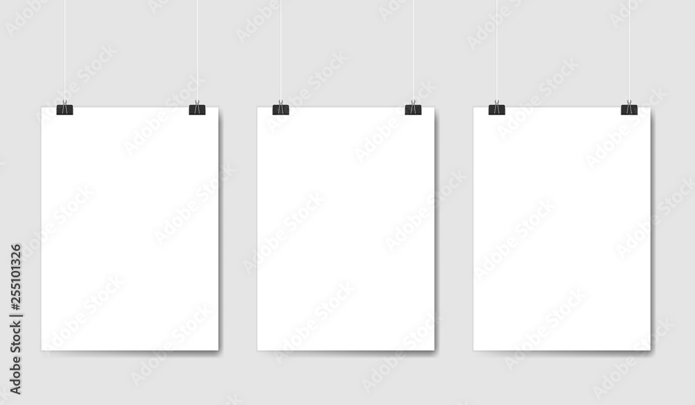 Poster template of a paper sheet. Poster template of a paper sheet.