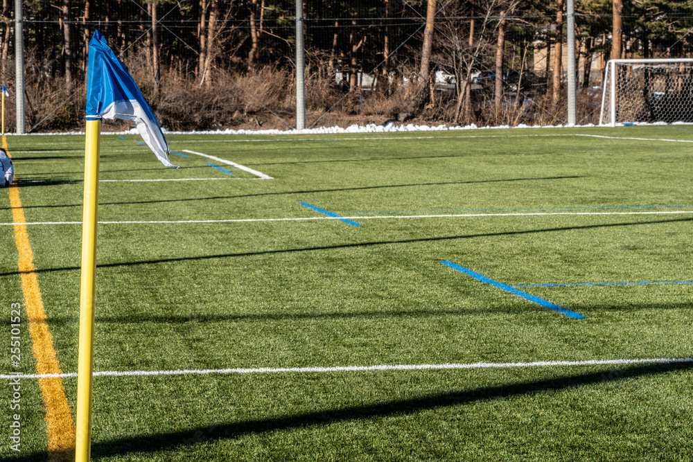 サッカーのコーナーフラッグ Stock Photo Adobe Stock