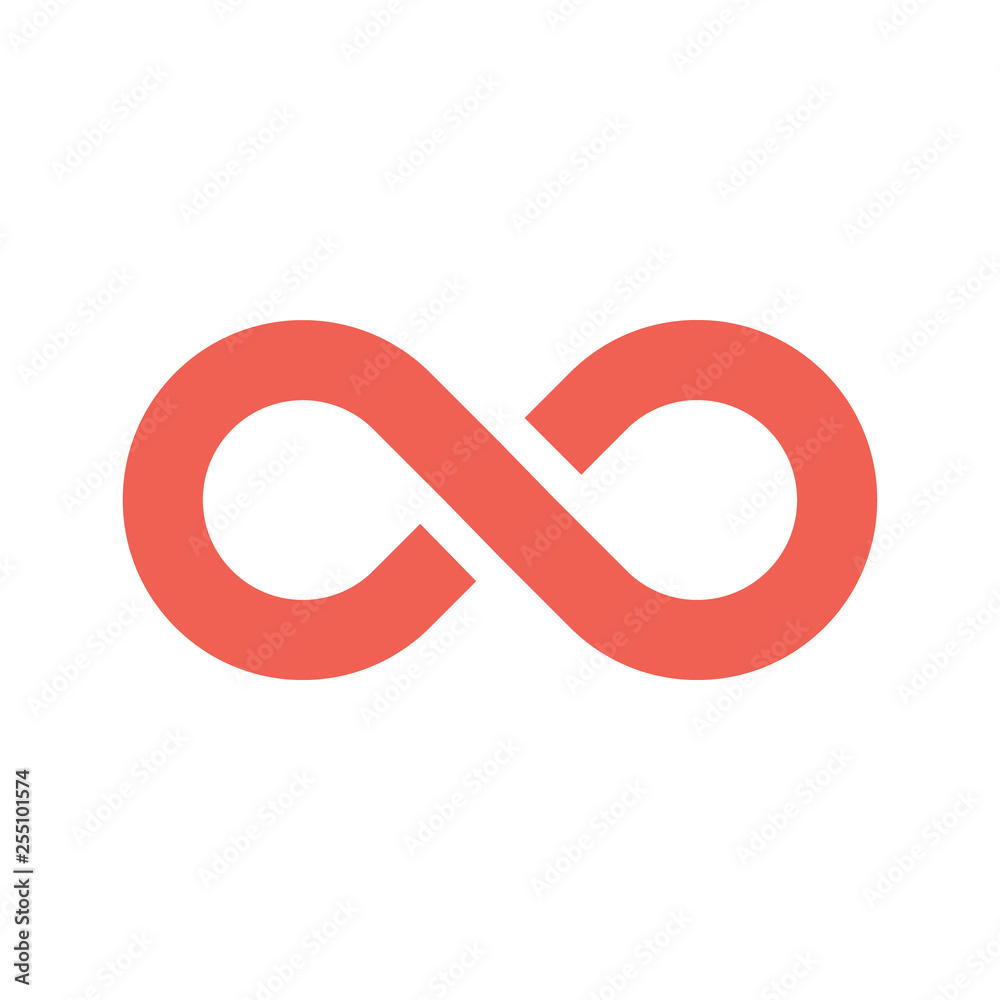 Coral infinity vector symbol illustration Stock Vector