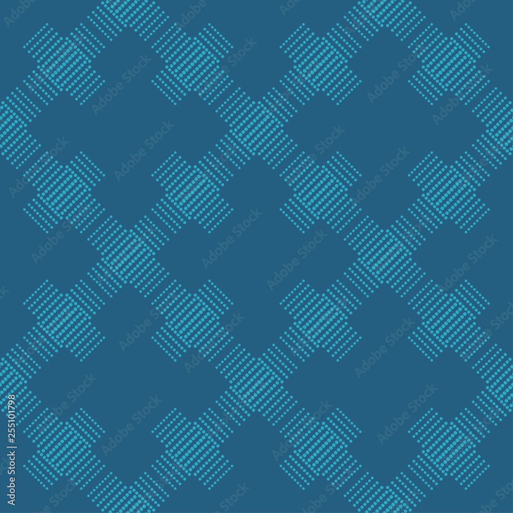 Polka dot seamless pattern. Crosses of large and small dots. Geometric background. Can be used for wallpaper, textile, invitation card, wrapping, web page background. Polka dot seamless pattern. Crosses of large and small dots. Geometric background. Can be used for wallpaper, textile, invitation card, wrapping, web page background.