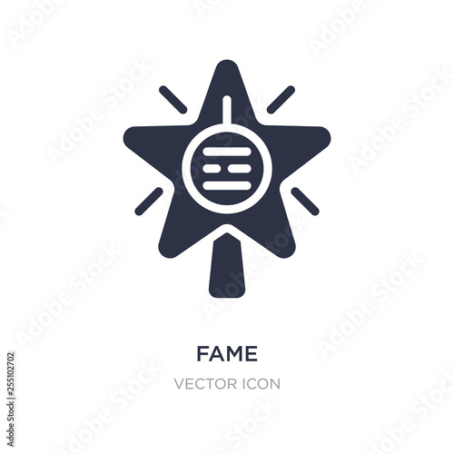 fame icon on white background. Simple element illustration from Blogger and influencer concept.