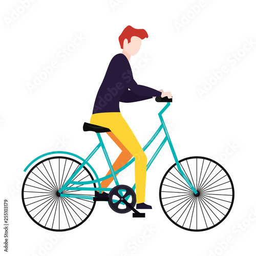 man riding bicycle