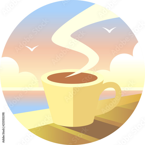 Coffee gradient illustration