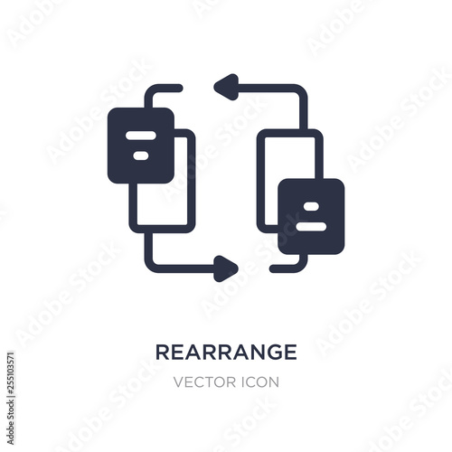 rearrange icon on white background. Simple element illustration from Business concept.