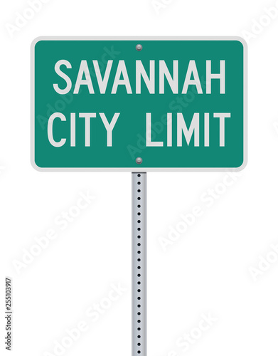 Savannah City Limit road sign