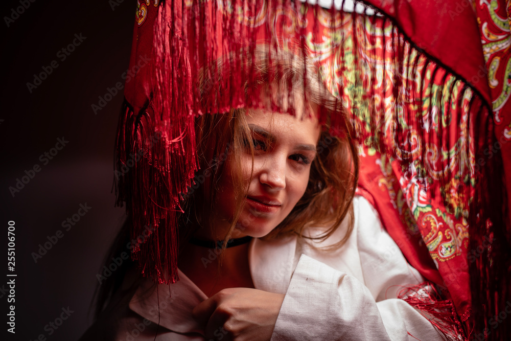 Fototapeta premium young girl on a shooting day