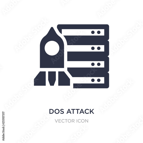 dos attack icon on white background. Simple element illustration from Cyber concept.