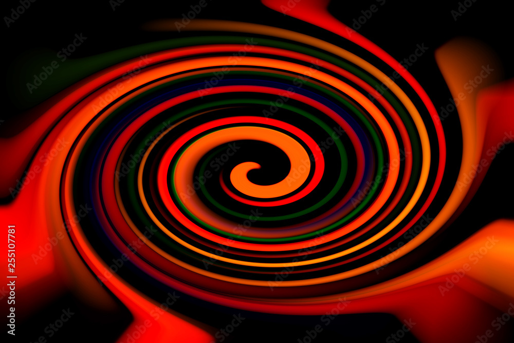 Fototapeta premium Background, red abstract curl, with place for text.