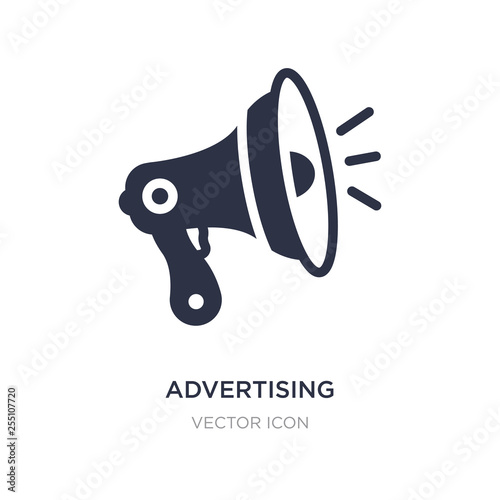 advertising icon on white background. Simple element illustration from Digital economy concept.