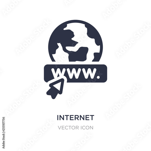 internet icon on white background. Simple element illustration from Digital economy concept.